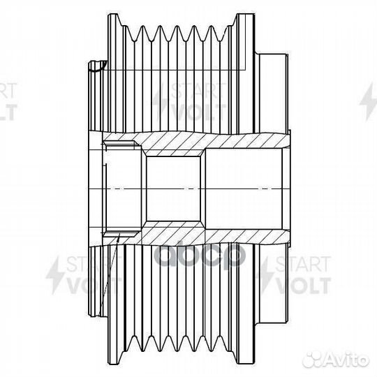 Шкив с обгонной муфтой генер. для а/м VAG Trans
