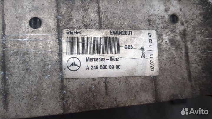 Радиатор интеркулера Mercedes A W176, 2014