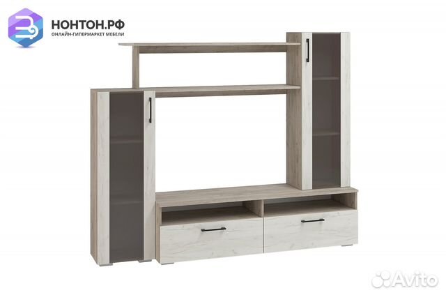 Гостиная Эмма Мини дуб крафт серый / дуб крафт бел