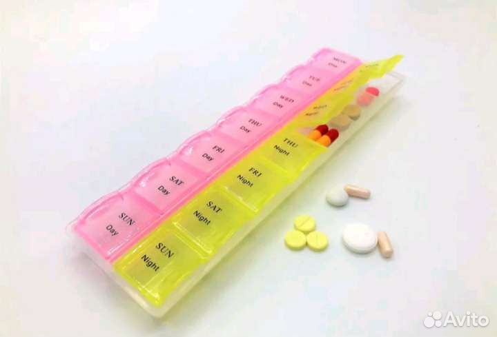 Таблетница на неделю утро-вечер