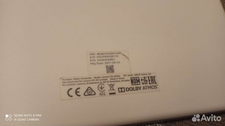 Планшет lenovo тв-X304L на запчасти (Tab4)