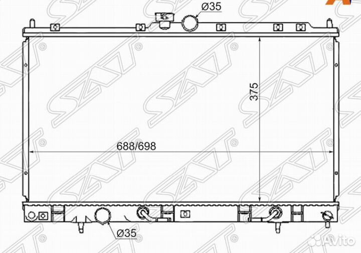 Радиатор двигателя Mitsubishi Lancer 9 (03-11) А/Т