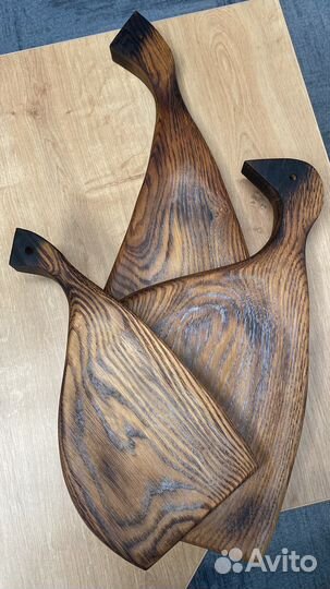 Новый набор досок разделочных ручн.работы из дуба