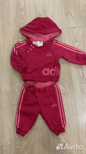 Спортивный костюм adidas для девочек 3-6 месяцев