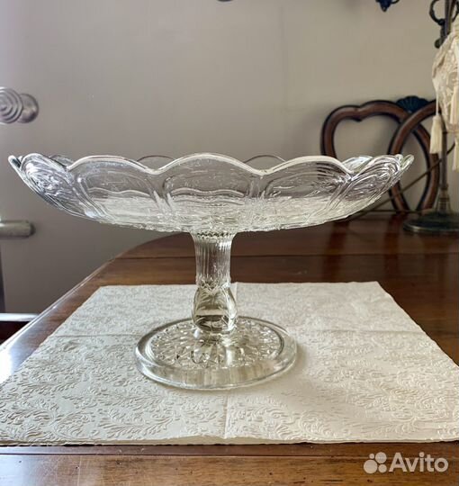 Ваза для фруктов на ножке СССР. Винтаж