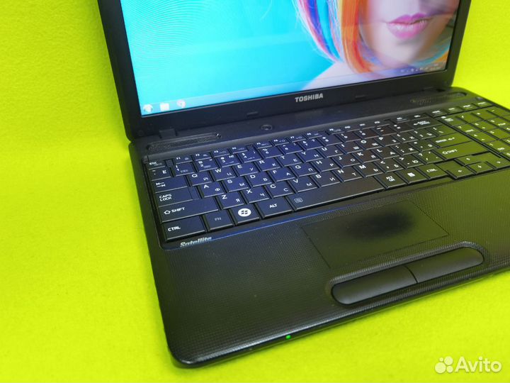 Ноутбук бу Toshiba 2 ядра SSD 15.6 windows 7