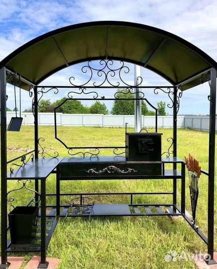 Мангал с печью