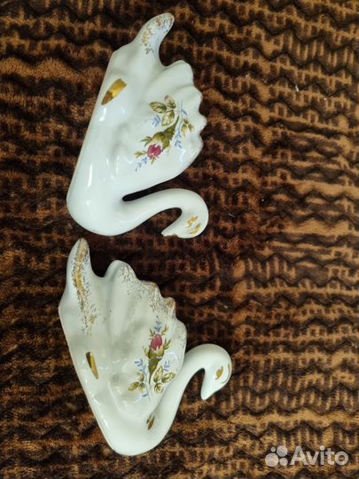 Статуэтки лебеди фарфор Chodziez Poland