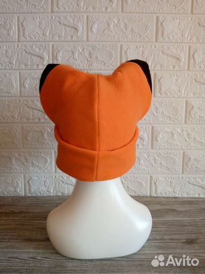 Лиса, шапка лиса, шапка зимняя с ушами