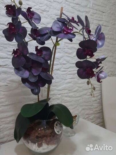 Орхидея силикон ручной работы IKEA кашпо в дар