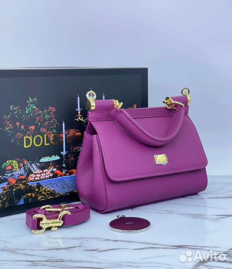 Новая женская сумка Dolce Gabbana фиолетовая