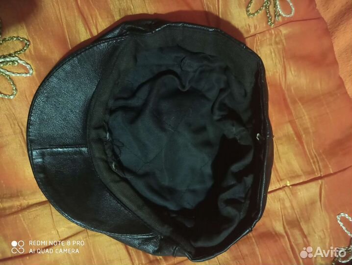 Мужская кожаная кепка