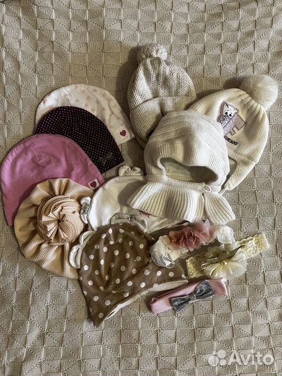 Детские шапки для девочки пакетом