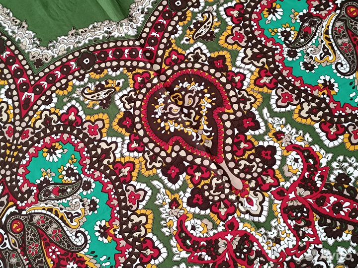 Платок Шаль etro Зелёный Шелк