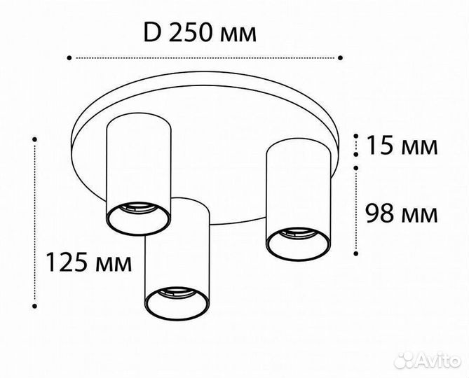 Спот Italline Danny danny R3 black