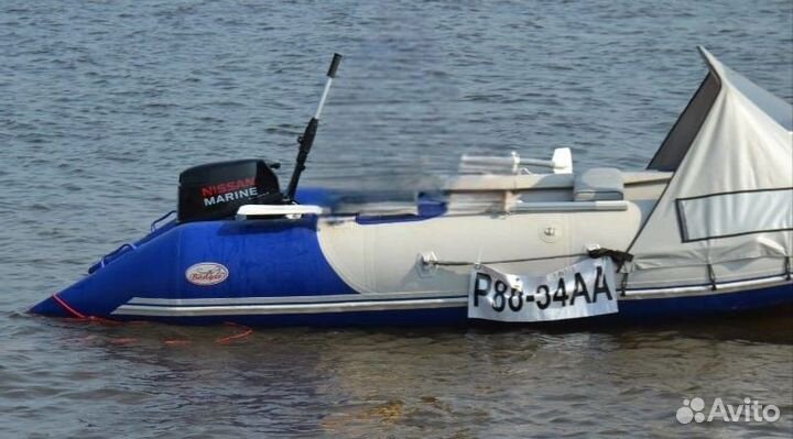 Лодка Badger HD 390, мотор Nissan Marine18, прицеп