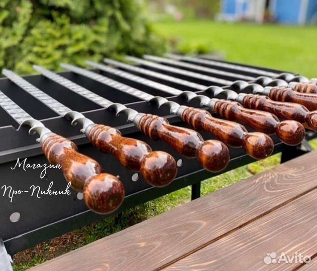 Шампура с деревянной ручкой