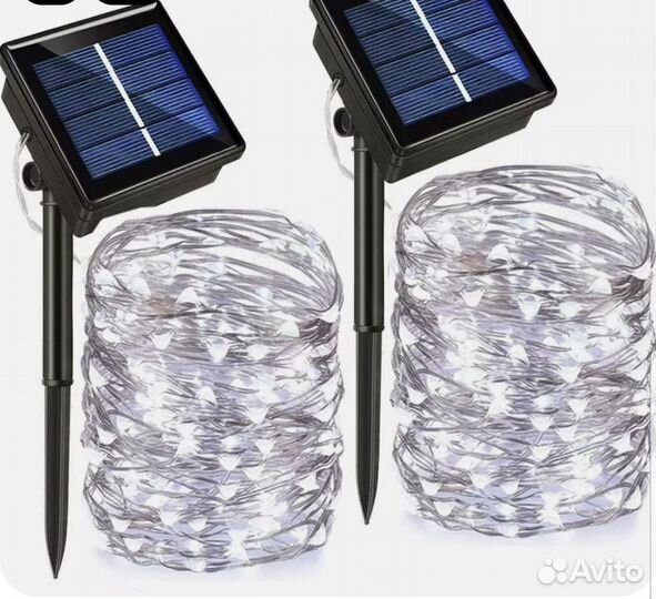 Гирлянда (улица, дом, 32м. 330 led,солн. батарея)