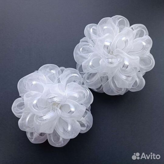 Школьные банты белые