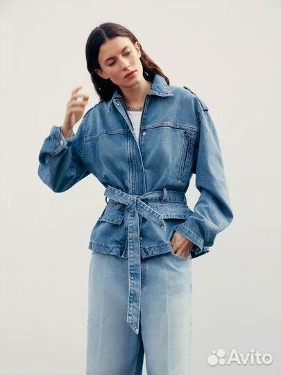 Джинсовая куртк zara новая коллекция