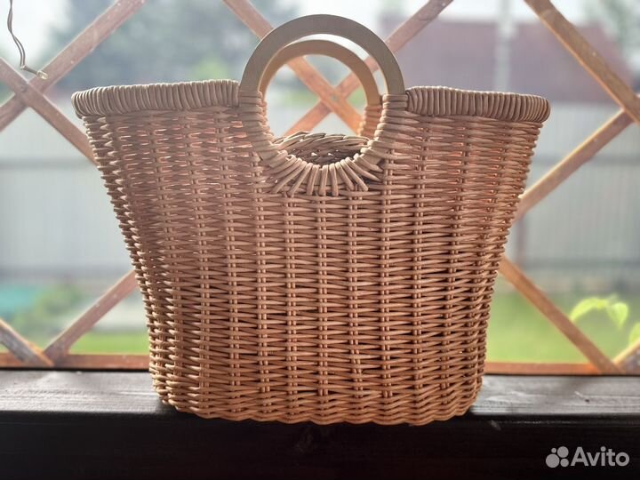 Сумка пляжная плетеная