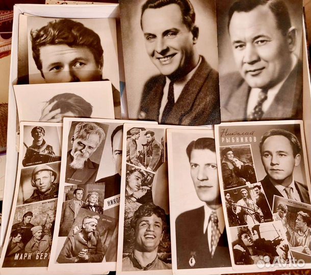 Старые почтовые открытки с артистами 1956 г