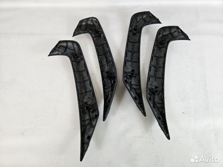 Накладки на ручки дверей серая строчка Vesta NG