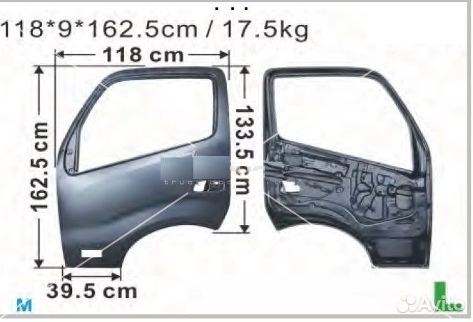 Дверь LH Hino300 euro4 xzu7# широкая кабина