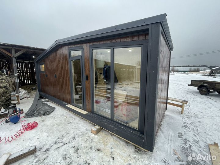 Готовая баня под ключ в стиле барн с доставкой