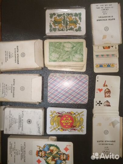 Игральные карты СССР сувенирные атласные