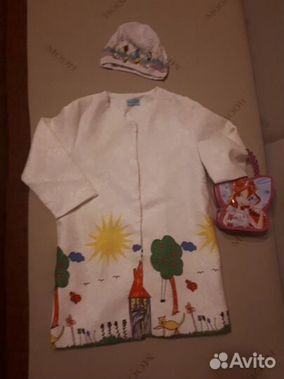 Пиджак для девочки+берет+сумочка