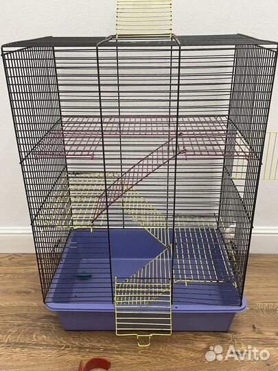 Клетка для грызунов + поилка и миски крыс