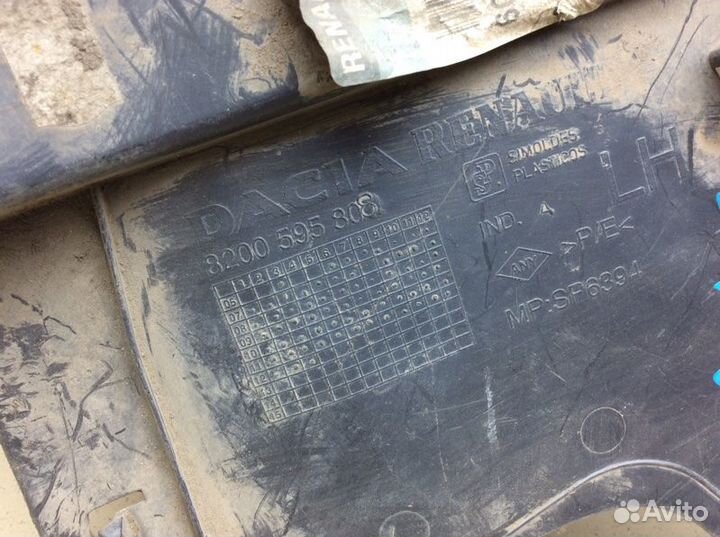 Пыльник двигателя левый Renault Logan 2005-2014