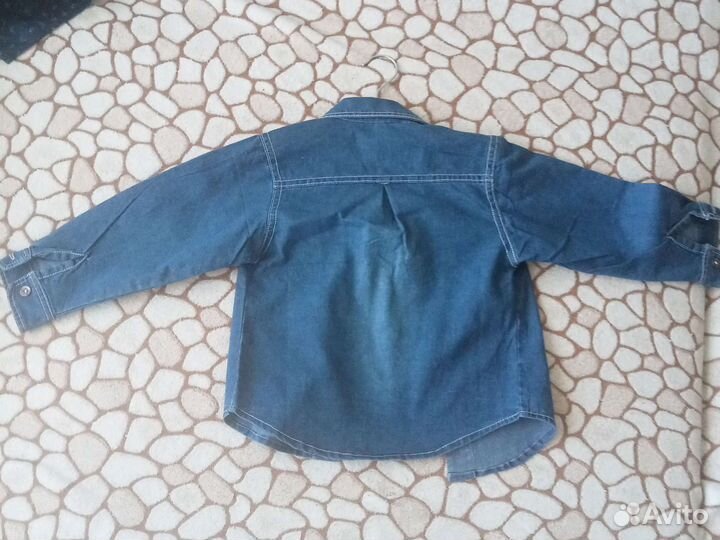 Джинсовая рубашка детская