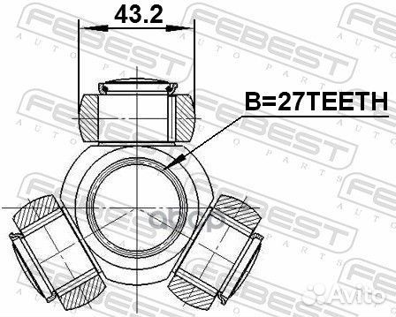 Трипоид27X43.2 Lexus RX300/330 03-08 0116MCV30