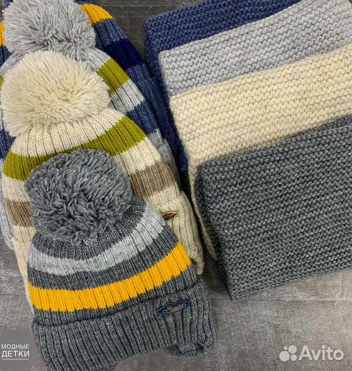 Комплект шапка и снуд для мальчика