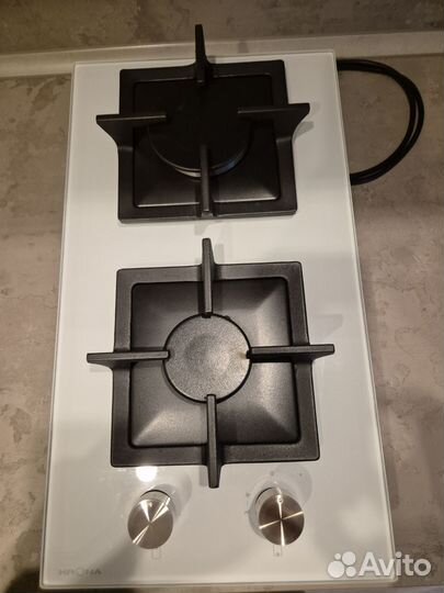 Газовая варочная панель 2 конфорки, стол кухонный