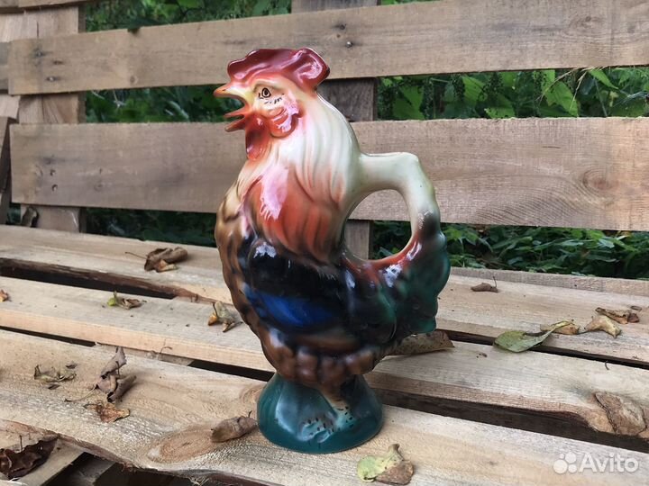 Кувшин петух фаянс СССР