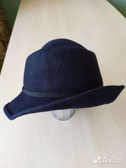 Шляпа женская фетровая тëмно-синяя