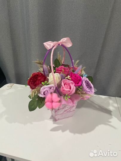 Букет из мыльных роз