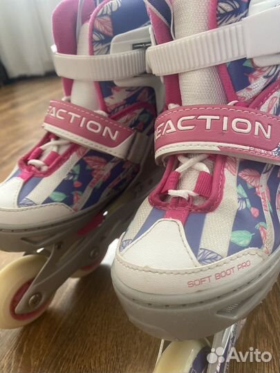 Роликовые коньки reaction rainbow