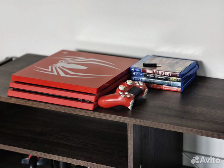 PlayStation 4 Pro Spiderman Edition (прошитая)