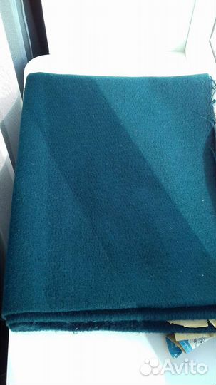 Ткань шерсть зеленая СССР