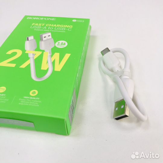 Кабель USB-Type-C 100w 6A,27w 3A BX93