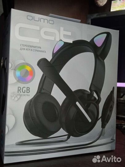 Игровые наушники с ушкамии подсветкой