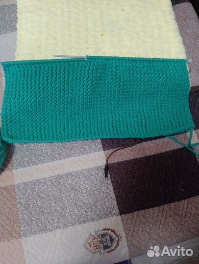 Плед детский вязаный плюшевый