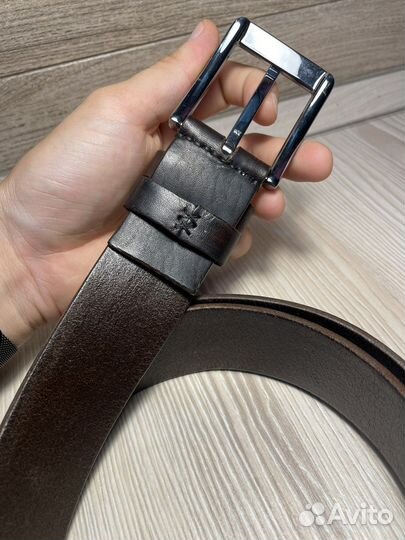 Мужской кожаный ремень ручной работы