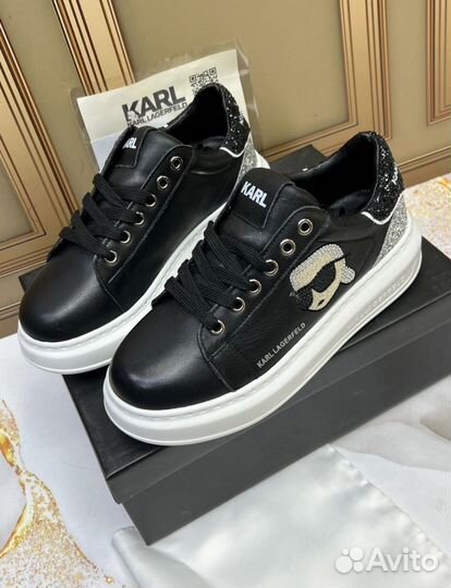 Кеды женские karl lagerfeld черные белые