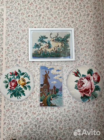 Картины вышивка кресиком из ссср. 1950 год