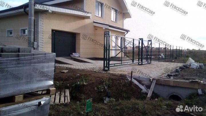 Ворота откатные Гиттер для дачи